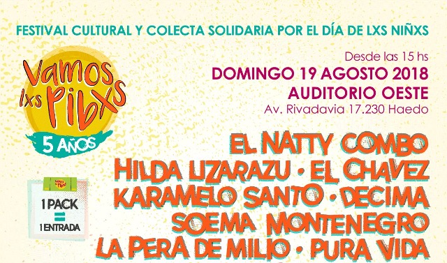 Bandas en vivo y espectáculos para niños en el festival Vamos Los Pibes 1