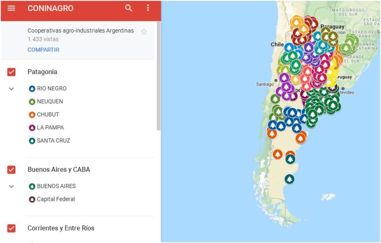 Lanzan mapa interactivo con las cooperativas del agro de todo el país 1