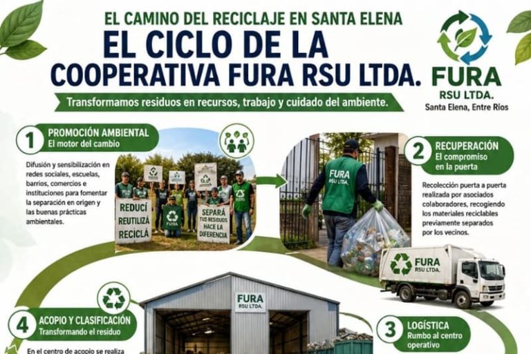 Distribuyen folletos pedagógicos para enseñar separación domiciliaria de residuos